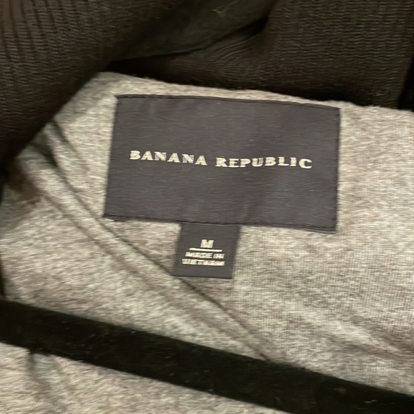 Banana republic puffer bomber jacket with sweater collar and arms - Picture 3 of 5